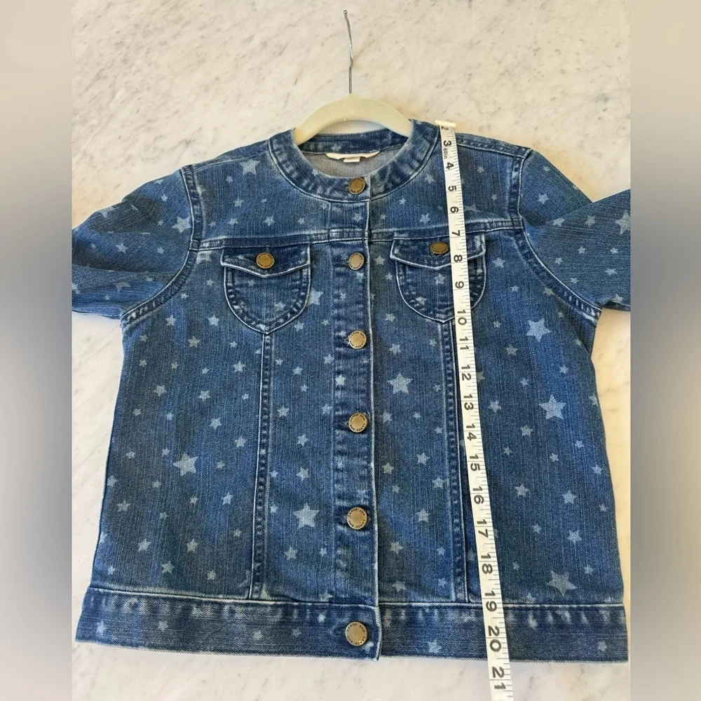 Lands End Girl’s Denim Jean Jacket Size 10-12 Medium